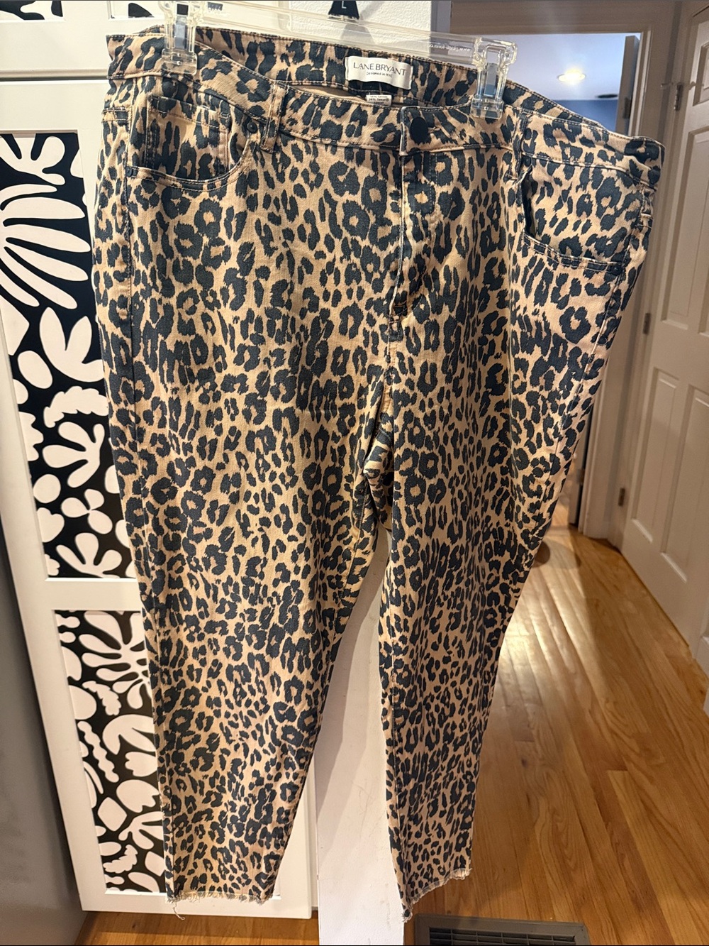 Lane Bryant Leopard Print Skinny Jeans in Tan and Black
